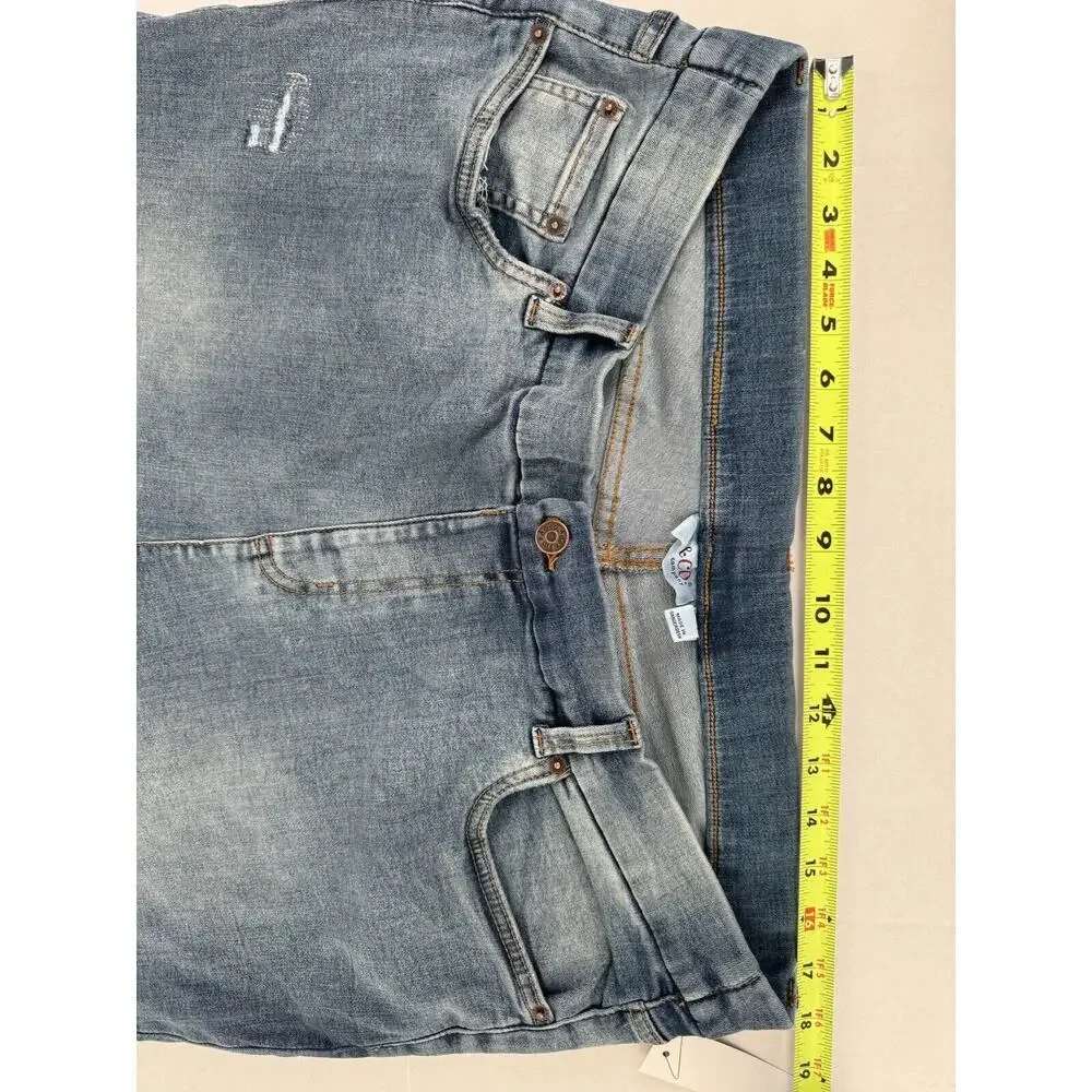 D & Co Pull On Denim Jeans Sz 24WP Plus Size 36/27 Distressed Stretch NWT - Picture 10 of 16